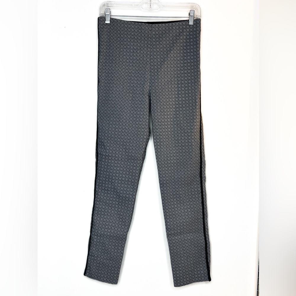 Sara Campbell Small Ankle Pants Pull-On Stretch Waist Crop Side Slit Black